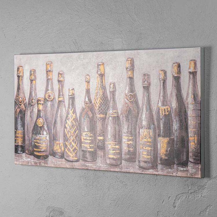 Картина акрилом на холсте Шампанское Canvas Acrylic Painting Champagne