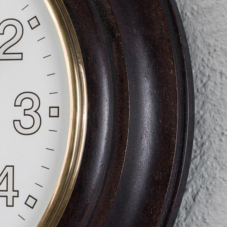 Настенные часы из коричневого дерева манго Brown Mango Wood Wall Clock