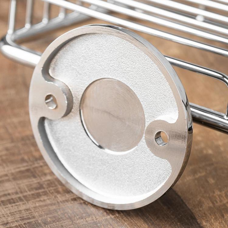 Настенная прямоугольная мыльница-решётка цвета хром Soap Basket Chrome