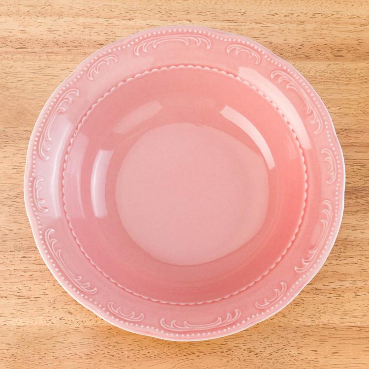 Пудрово-розовая салатница Старая Вена, L Vecchio Vienna Salad Bowl Large Powder Pink