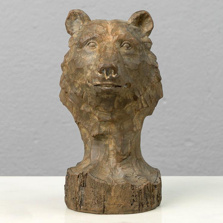 Статуэтка Голова бурого медведя Bear Head Brown
