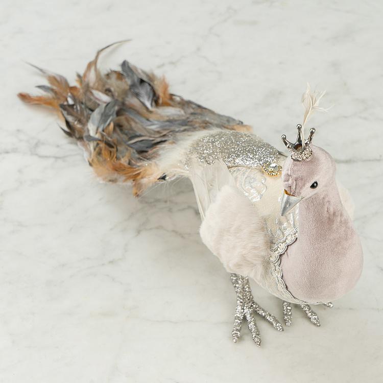 Статуэтка Павлин с золотой короной, L Peacock With Golden Crown Large