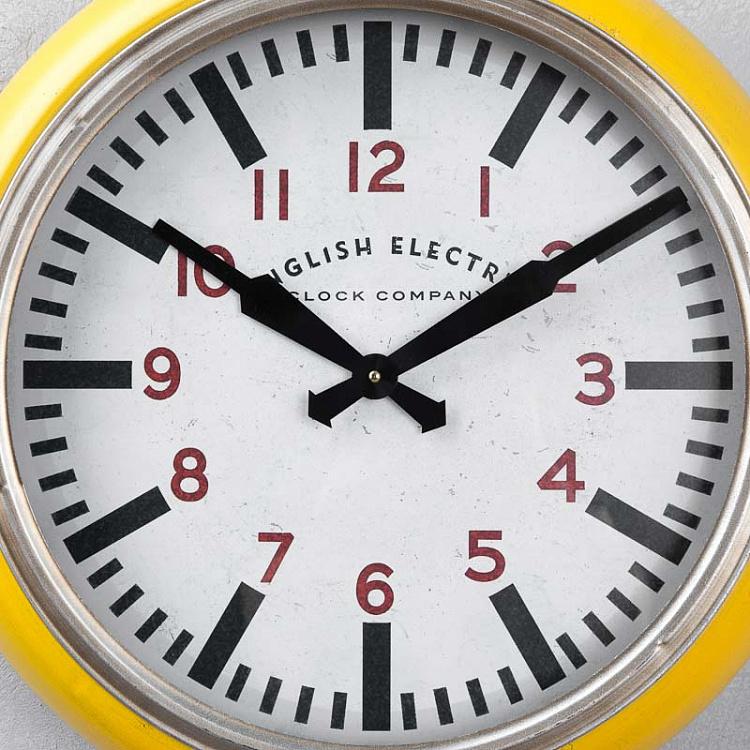 Настенные Жёлтые часы Yellow Clock English Electric