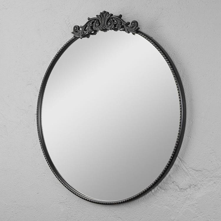 Круглое зеркало в чёрной раме Диа Dia Round Mirror Black