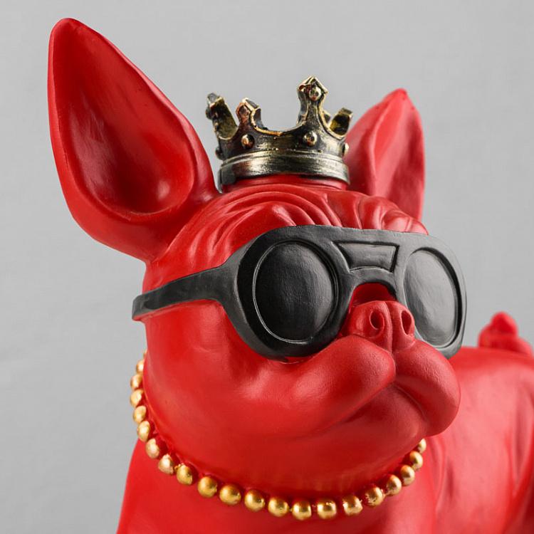 Статуэтка Француз в солнечных очках Frenchie With Sunglasses Red