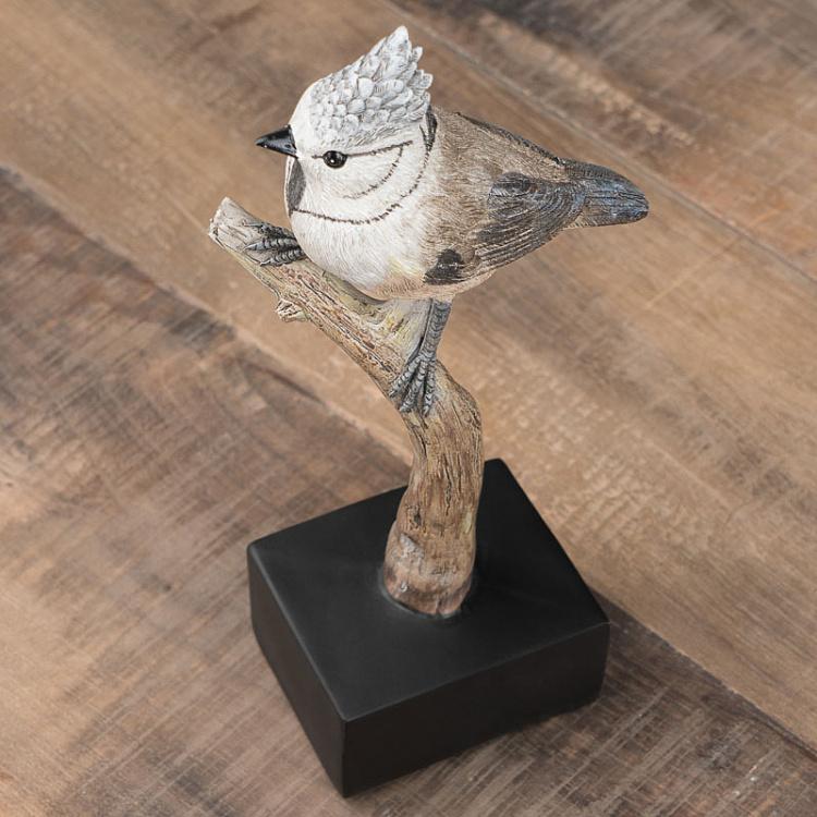 Статуэтка Хохлатая синица на ветке Crested Tit On Branch
