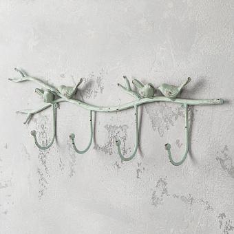 Blue Birds Coat Rack 4 Hooks