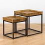 Комплект из 2-х столиков Set Of 2 Revol Side Tables Mango Wood