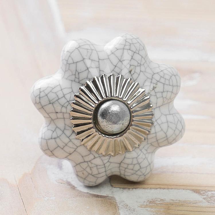 Мебельная ручка Кремовая дыня с кракелюром Cream Crackle Melon Ceramic Knob
