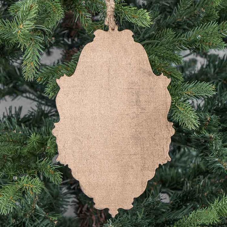 Новогодняя подвеска из дерева Леди Кошка Wooden Pendant Lady Cat 23 cm