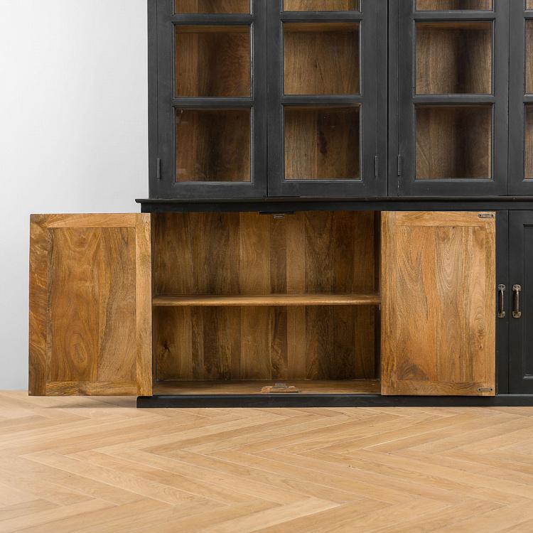 Сервант с деревянными дверцами Орьяк Auriac Glass Cabinet With Wooden Doors