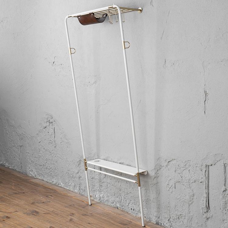 Белая напольная вешалка для одежды Лин Он Ми Lean On Me Clothes Rack White