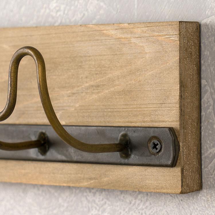 Пятиместная настенная вешалка для одежды Волна Wall Coat Rack 5 Hooks Wave