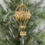 Ёлочная игрушка Wire Jewel Hot Air Balloon Gold 24 cm