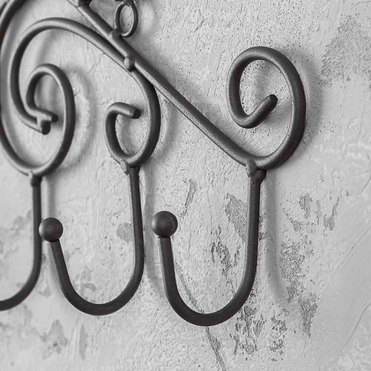 Шестиместная настенная вешалка Patere 6 Crochets Coeur Metal