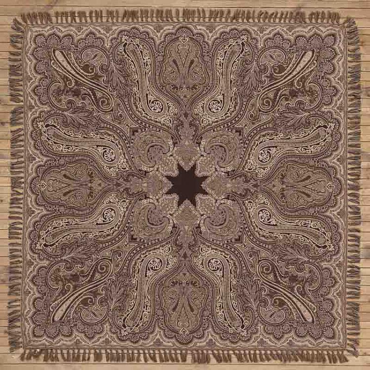 Двустороннее покрывало Агонда, жаккард и варёная шерсть, 150x150 см  Pure Wool Jacquard Throw Agonda 150x150 cm