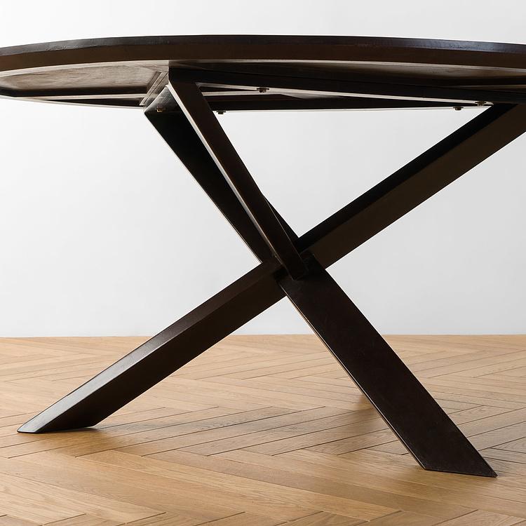 Круглый обеденный стол Серина Dining Table Cross Feet Serina