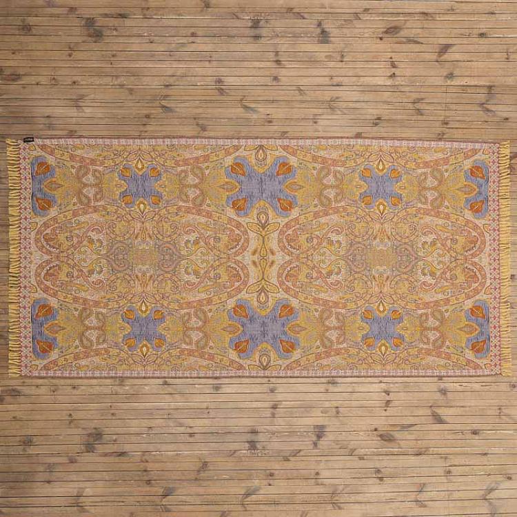 Двустороннее покрывало Варанаси, жаккард и варёная шерсть, 150x310 см Pure Wool Jacquard Throw Varanasi 150x310 cm