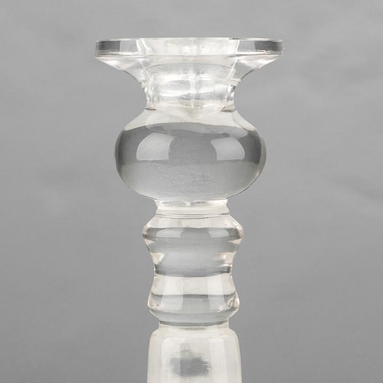 Стеклянный подсвечник Кастель Candleholder Clear Glass Castel