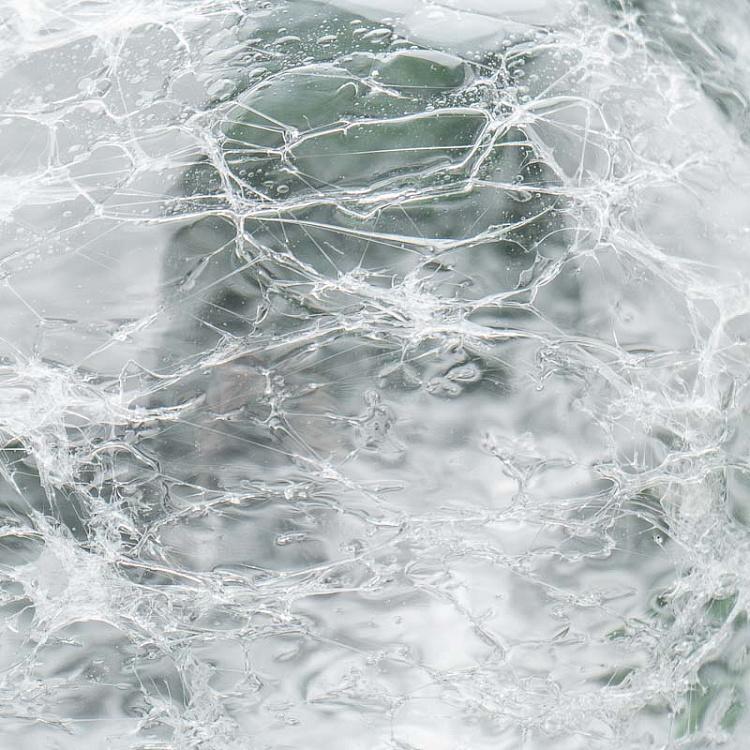 Прозрачный ёлочный шар со снегом внутри Glass Ball With Snow Inside Clear/White 10 cm