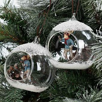 Set Of 2 Xmas Skiing Deers Blue/Blue 10 cm discount1