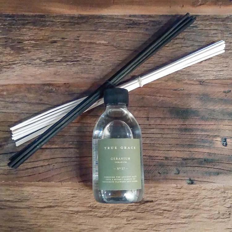 Жидкость для аромадиффузора с палочками Герань, 250 мл Small Reed Diffuser Refill Geranium 250 ml