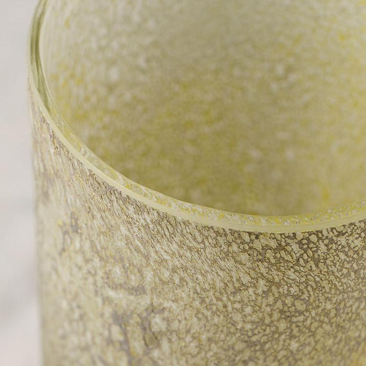 Жёлто-серебристая высокая ваза Кратер Cratere Jaune Argent High Vase