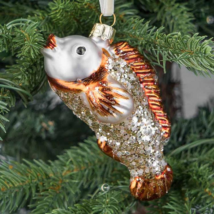 Ёлочная игрушка Золотая рыбка Glass Fish 11 cm