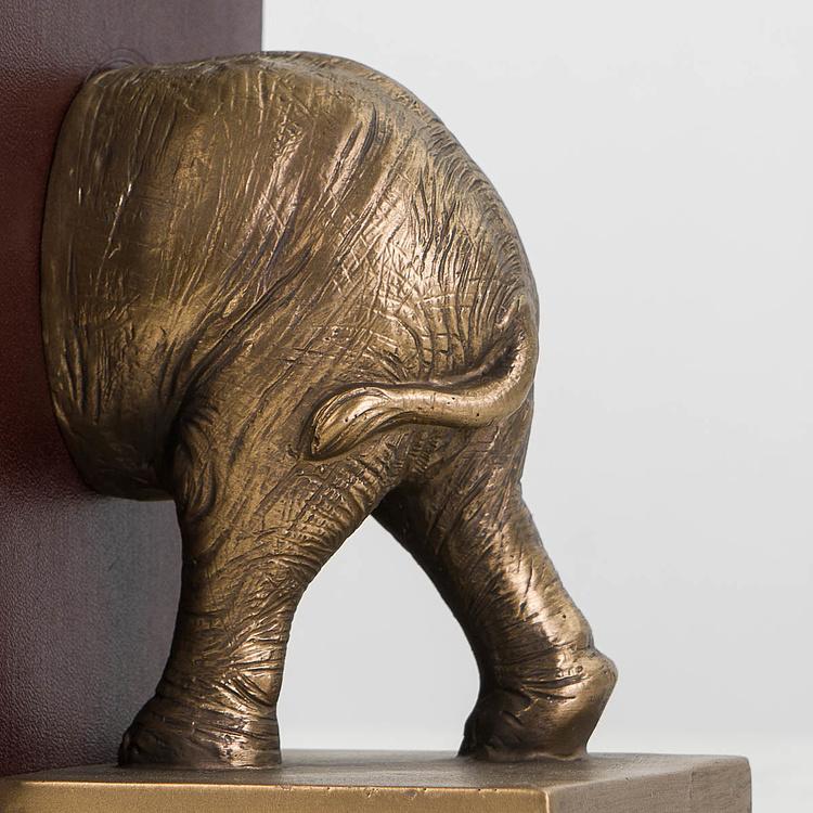 Набор из двух держателей для книг Медный слон Bookend Сopper Elephant