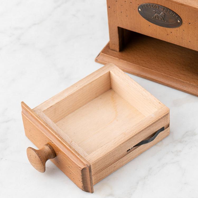 Мельница для кофе Антик, состаренное дерево Antique Coffee Mill Aged Wood