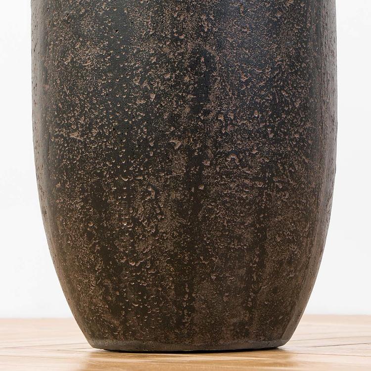 Высокое кашпо Эффектори Металл золотая патина, M Effectory Metal Tall Pot Rough Gold Patina Medium