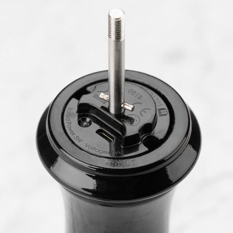 Электрическая мельница для соли Париж, чёрный лак Paris Electric Salt Mill Black Gloss