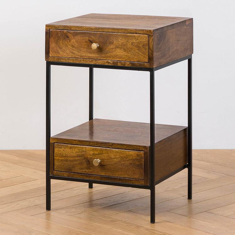 Прикроватный столик с двумя ящиками Арабика Arabica Side Table With 2 Drawers