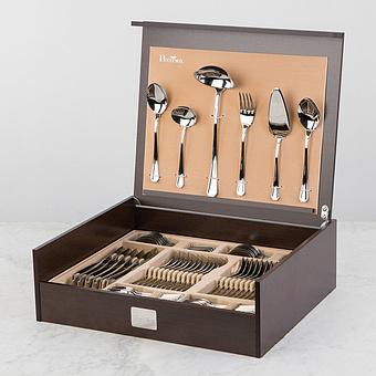 Set Of 126 Cutlery Pieces America Wooden Box