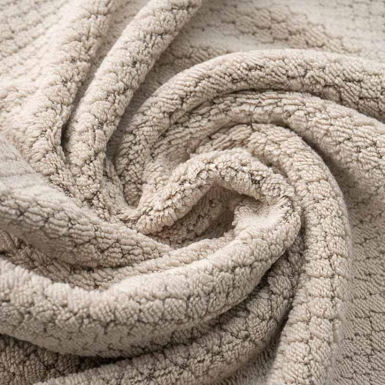 Песочно-бежевое махровое полотенце для рук и лица Пунто 50x90 см Punto Hand Towel Sand 50x90 cm