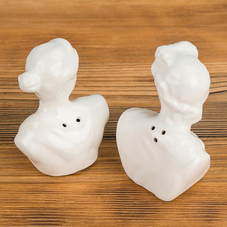Набор для специй Фарфоровые бюсты Set Of 2 Salt And Pepper Porcelain Statues