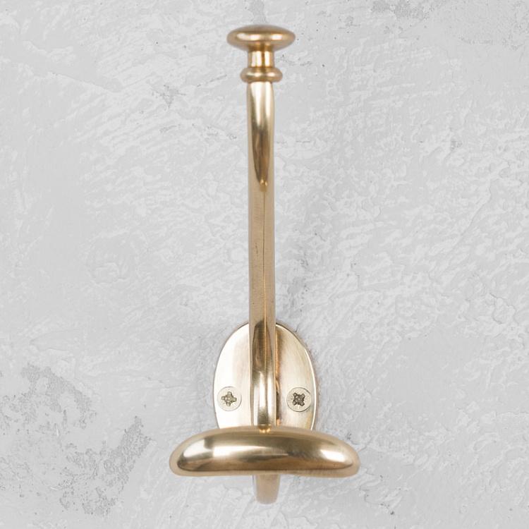 Двухрожковый крючок цвета состаренного золота Single Hook Antique Gold