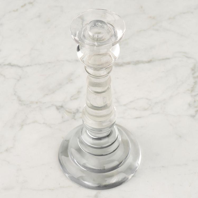 Стеклянный подсвечник Кастель Candleholder Clear Glass Castel