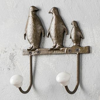 Penguin Triplet Coat Rack 2 Hooks
