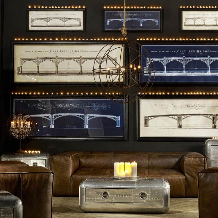 Картина-принт Лондонский мост со светлым фоном, S Architectural London Bridge Natural Small