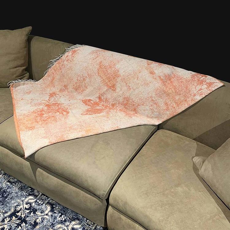 Бледно-оранжевый хлопковый плед Сорапис, 130x180 см Sorapis Plaid Orange 130x180 cm