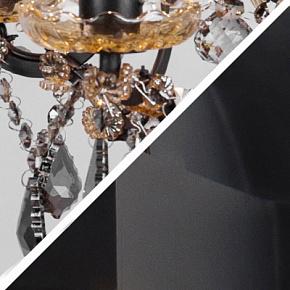 хрусталь и металл Grey-Gold Crystal and Matte Black Metal