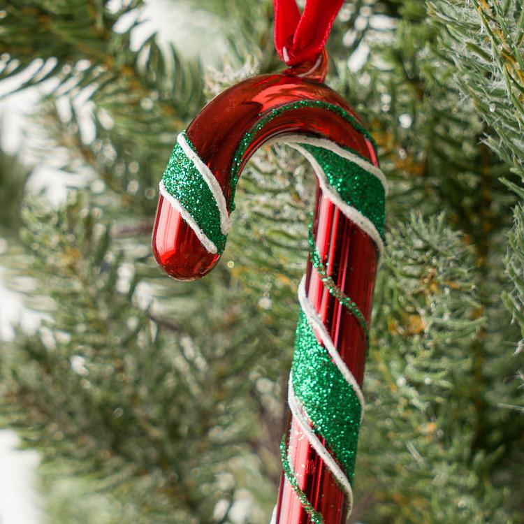 Ёлочная игрушка Красно-зелёная карамелька Caramel Red Green 17 cm