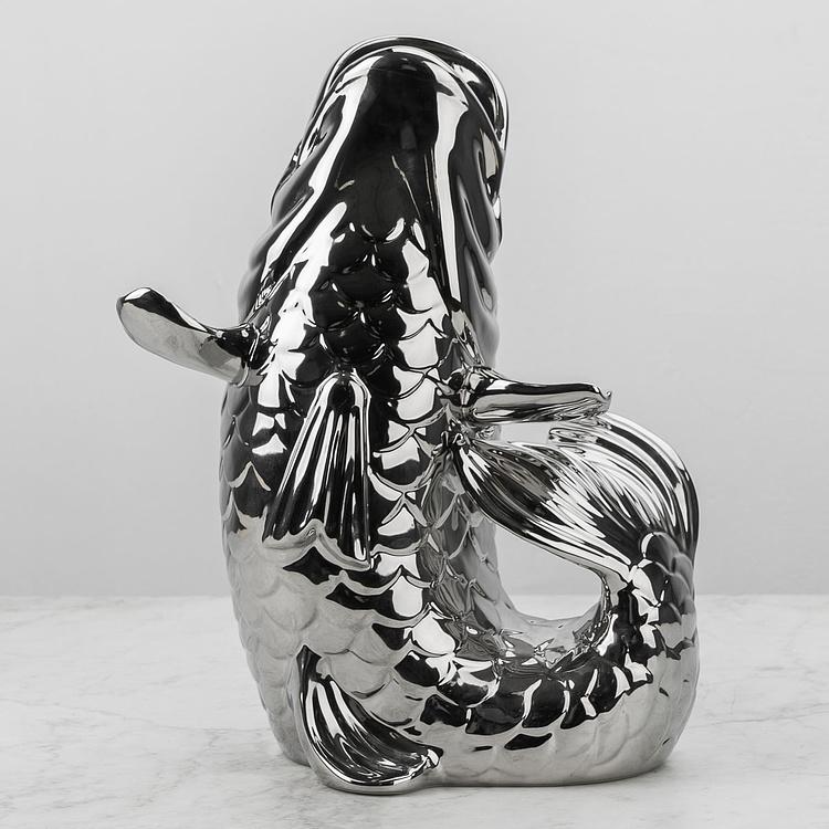 Ваза серебристого цвета Блабб Blubb Silver Vase