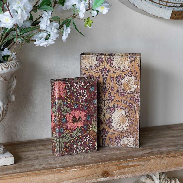 Набор из двух шкатулок Цветы Set Of 2 Book Boxes Flowers