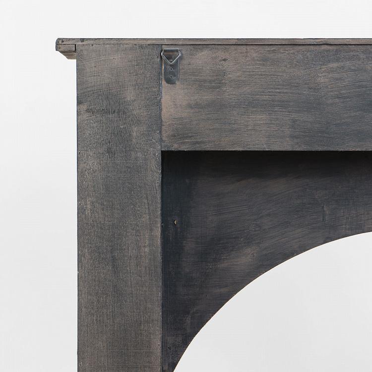 Декоративный чёрный камин-консоль Больё Beaulieu Wooden Fireplace Console Black