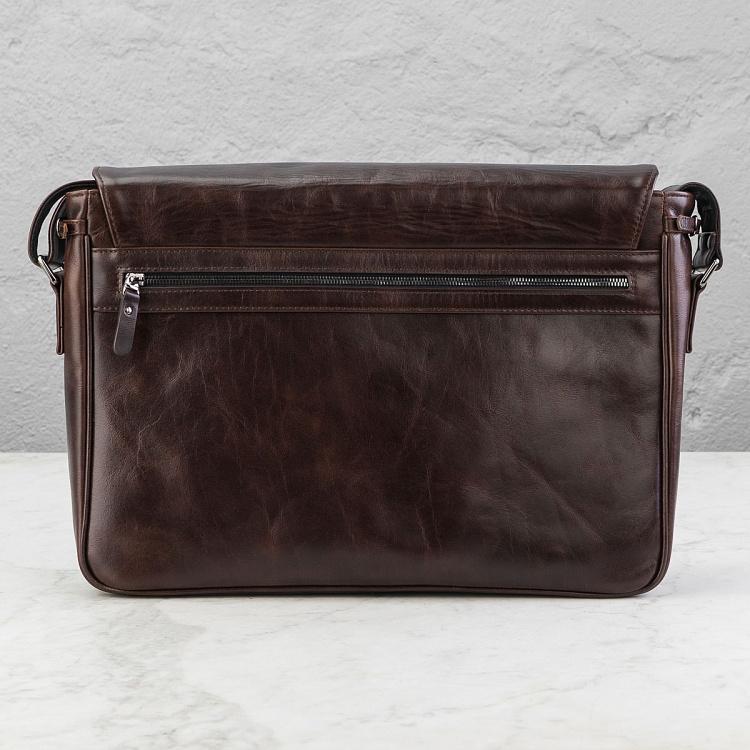 Кожаная мужская сумка-портфель Мессенджер Satchel Messenger Bag