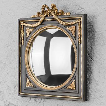 Square Convex Mirror With Garland Black