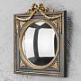 Зеркало Square Convex Mirror With Garland Black