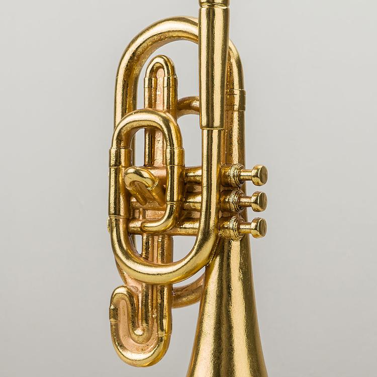 Подсвечник Труба Trumpet Candle Holder Gold